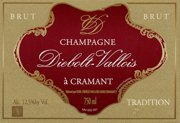 Etiquette Champagne Diebolt-Vallois Tradition