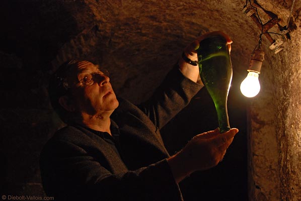 Jacques Diebolt in cellar
