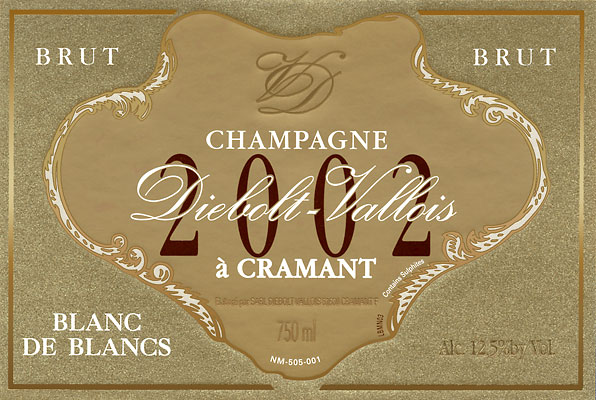 Etiquette Champagne Diebolt-Vallois Millésimé