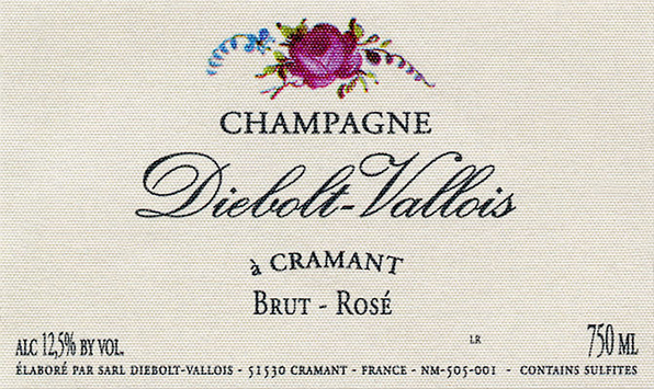 Etiquette Champagne Diebolt-Vallois Rosé